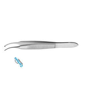 Fuchs Iris fórceps de acero inoxidable de alta calidad 1x2 dientes 7cm instrumentos quirúrgicos fabricante y exportador - Product Image 4