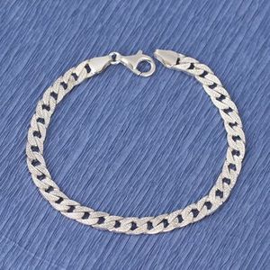 925 Sterling Silver 0.5 mm Chain Bracelet Rhodium Plated Religious <b>Charm</b> Bracelets <b>Bangles</b> Diamond Pearl Zircon Main for Gift - Product Image 1