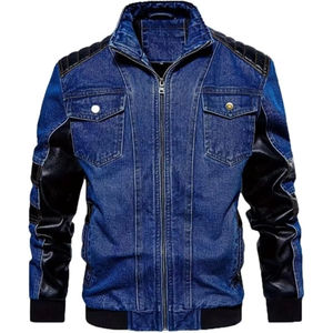 Veste en jean chaude d'hiver pour homme avec design et boutons personnalisables, veste coupe-vent - Product Image 2