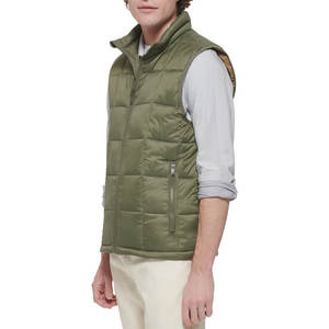 Wholesale Men's Puffer <b>Vest</b> with Stand Collar Appliques Front Logo-Eco-Friendly Waterproof Casual Wear by BRANDSOON INDS - Product Image 6
