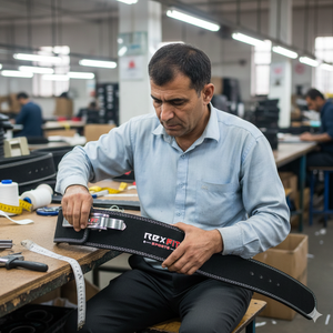 Ceinture de musculation en cuir de vachette RexFit, boucle à levier réglable, soutien pour l'entraînement, ceinture de musculation en cuir - Product Image 6