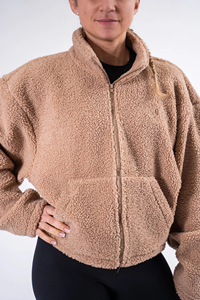 <b>Spark</b> Clothing Women's Fleece Sherpa <b>Jacket</b> Waterproof Windproof Stand Collar Zipper Full Sleeve Solid Color Regular Length - Product Image 6