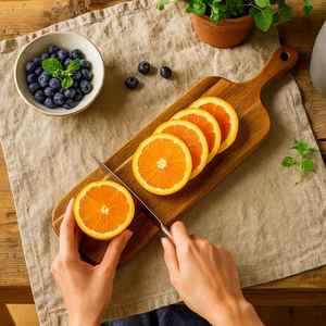 Juego de tablas de cortar de madera rústica Tablas de cocina de madera de acacia con asas para servir y cortar - Product Image 4