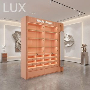 LUX Trendy Glass Jewellery Store <b>Wall</b> <b>Display</b> <b>Cabinet</b> Fine Diamond Necklace Shop Furniture Jewelry <b>Display</b> Showcase for Sale - Product Image 2