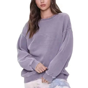 Sudadera con Capucha para Mujer, Estilo Urbano, Lavado Ácido, Felpa Ultra Suave, Holgada, Cómoda, Ligera, Informal, Lisa - Product Image 1