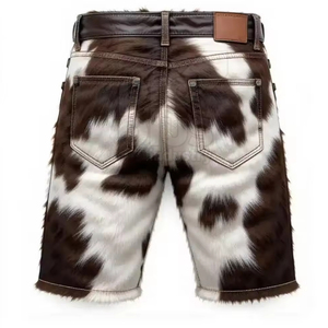 กางเกงขาสั้นหนังวัวทำมือสวมใส่สบายมีสไตล์ - Product Image 3