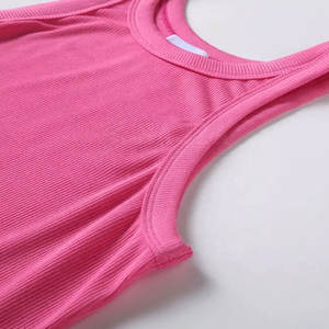 Camiseta sin mangas transpirable de secado rápido para mujer, camiseta sin mangas de bajo precio al por mayor, ropa de entrenamiento sin mangas, camiseta sin mangas para mujer - Product Image 5