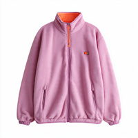 Veste polaire zippée en tricot pour femme, col montant en laine, coupe-vent, respirante, matelassée, style streetwear tendance