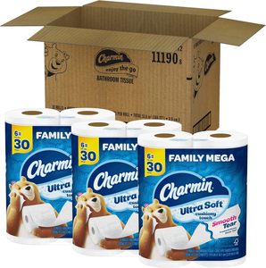 Charmin-Papier toilette ultra doux au toucher coussiné, 18 rouleaux de la famille Mega = 90 rouleaux réguliers - Product Image 5