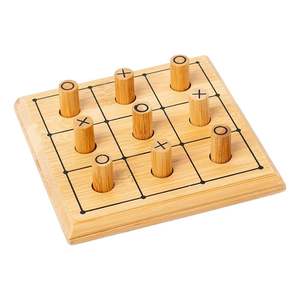 Plateau de Tic Tac Toe en bois, idéal pour la décoration, le jeu et une présentation élégante dans les maisons, les bureaux et les boutiques de cadeaux - Product Image 1