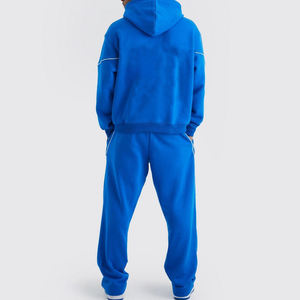 Survêtements d'hiver à logo personnalisé Sweat-shirt en éponge française Sweat-shirt unisexe respirant et lourd Style de jogging surdimensionné pour hommes - Product Image 5