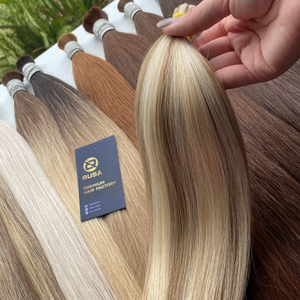 ผมต่อแบบเส้นผมมนุษย์แท้จากเวียดนาม แบบดับเบิ้ลดรอว์น สีพีอาโน สำหรับต่อผมและถักเปีย - Product Image 4
