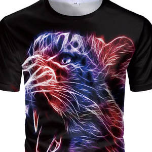 Venta al por mayor de camisetas de los hombres gráficos de personalidad de impresión transpirable de secado rápido Jersey Casual Sports Running manga corta O-cuello estilo - Product Image 5