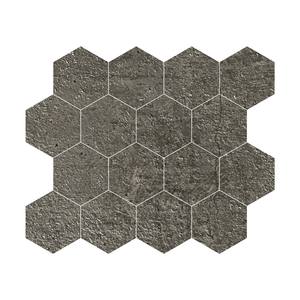Marvino Céramique 3 "Hexagone Intérieur & Extérieur Carreaux de mosaïque murale Finition mate et brillante Porcelaine avec support en maille pour salles de bains - Product Image 1
