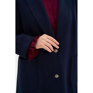 เสื้อเบลเซอร์สีน้ำเงินกรมท่าทรงคลาสสิก - Product Image 5