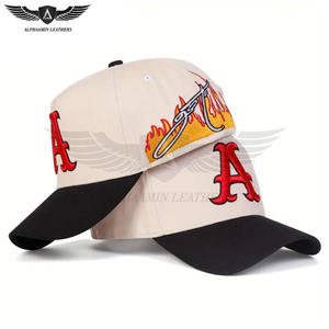 Gorra de Béisbol Ajustable para Hombre con Diseño Lateral de Llamas, Estilo Casual, Mejor Material, Logotipo Personalizado, Protección Solar, Gorras Trucker - Product Image 1