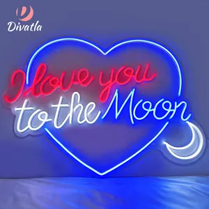 Özelleştirilmiş aşk modelleme yüksek kalite akrilik LED Neon burcu özel parti düğün yatak odası için