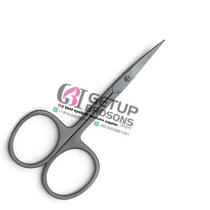 El mejor producto profesional Tijera pequeña de plasma negro para cejas Acero inoxidable con su propio logotipo e instrumento de belleza de color - Product Image 1