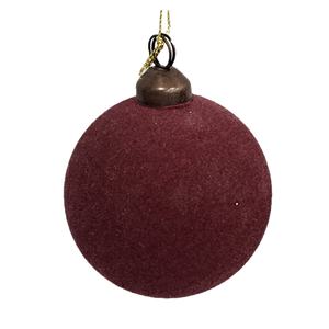 Adorno de árbol de Navidad de plástico con estilo moderno de 8cm con varios colores bola flocada suministros de vacaciones de Navidad - Product Image 4