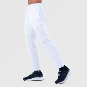 Classic Casual Time-Shift <b>Trousers</b> <b>Elastic</b> High <b>Waist</b> White Colored Wash Zipper Pleat Pattern Woolen Woven Pants for Summer - Product Image 3