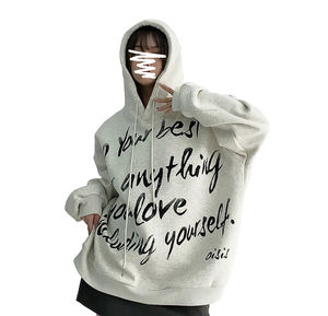 Sudadera con Capucha Unisex Extra Grande, 100% Algodón, Gruesa, Invierno, Lavada, con Bordado Frontal e Impresión Digital - Venta al por Mayor - Product Image 6