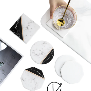 Sous-verre en marbre de qualité supérieure en forme de coeur entièrement personnalisé en Stock tapis et tampons en verre bas prix utilisation la plus exigeante pour le mariage - Product Image 4