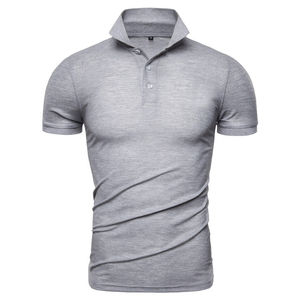 Verano Casual Business Social Polo hombres nueva marca Polo hombres cuello vuelto clásico Color sólido hombres Polos camisetas - Product Image 5