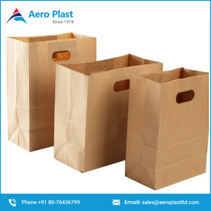 ขายส่งพับ D-ตัดจัดการถุงกระดาษที่มีสีที่กำหนดเองและโลโก้ของเครื่องทำ - Product Image 2