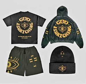 Sweats à capuche unis 350gsm personnalisés sweat-shirt à capuche en coton polaire surdimensionné à épaules tombantes sweats à capuche de luxe lourds de haute qualité - Product Image 2