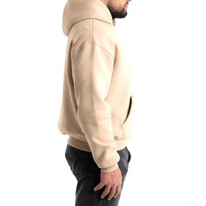 Sudadera con capucha unisex pesada de 100% algodón de rizo francés con logotipo bordado personalizado 400-500 Gsm sudadera gruesa para hombre - Product Image 3