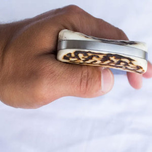 Cuchillo Ulu de Acero de Damasco de Alta Calidad, Estilo Alaskan, Hoja Curva para Cortar, Rebanar y Procesar Alimentos de Forma Eficiente - Product Image 5