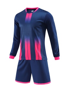 Ensemble de maillots de football unisexe de haute qualité, respirant et à séchage rapide, vêtements de sport antibactériens en polyester 100% pour équipes, sublimation personnalisée - Product Image 2