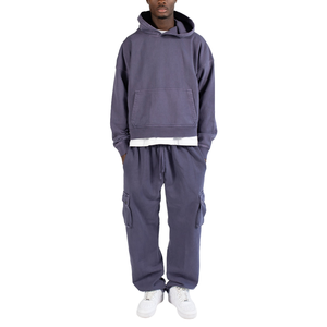 Conjunto Deportivo de Dos Piezas para Hombre con Capucha Extra Grande y Lavado Ácido, Logotipo Personalizado, Ecológico, Transpirable, Estilo Urbano - Product Image 2