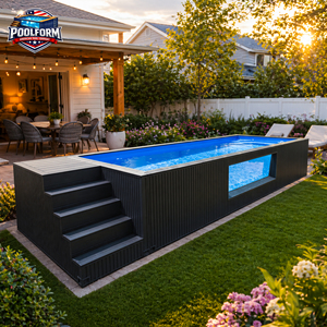 Piscina Elevada de Primera Calidad con Revestimiento de WPC, con Spa Integrado, Piscina Prefabricada de Fibra de Vidrio - Product Image 4