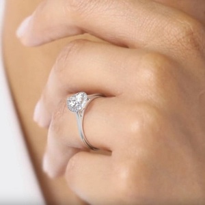 14k poire laboratoire cultivé bague en diamant 4X6 bijoux en or blanc massif poire coupe bague de fiançailles IGI certificat F couleur VS1 clarté - Product Image 3