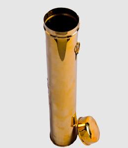 Porte-agarbatti en laiton Shubham avec couvercle étui de rangement traditionnel pour bâton d'encens pour salle Pooja et utilisation du temple à la maison - Product Image 2