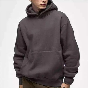 Sweat à capuche personnalisé 2024 avec logo brodé en molleton, coton uni, grande taille, respirant, écologique, séchage rapide - Product Image 2