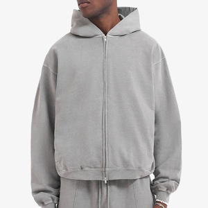 Custom High Quality Heavyweight Boxy Zipper Hoodies <b>Zip</b> <b>Ups</b> Custom Blank Oversize <b>Zip</b> Hoodie Manufacturer Double Zipper - Product Image 5