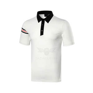 Mode d'été pour hommes décontractée pour polo à manches courtes vêtements tricotés avec motif solide - Product Image 2