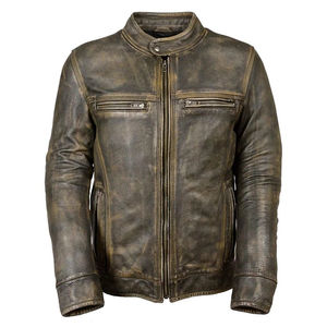 Best Selling Price High Quality <b>Men</b> Windproof Canvas Leather <b>Jacket</b> 2025 New Arrival HIGH STREET Stylish - Product Image 1