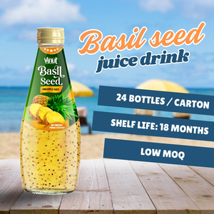 Bebida de semilla de albahaca de piña Vietnam Etiqueta Privada 290ml sin azúcar OEM/ODM muestra gratis bebidas al por mayor - Product Image 4