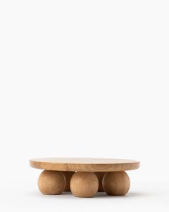 ที่วางเค้กถาดไม้อะคาเซียแบบกลมแท่นสูงสำหรับเสิร์ฟเค้กและผลไม้ - Product Image 2