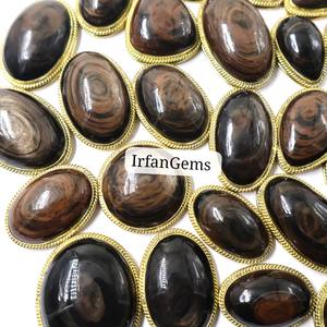 Lote al por Mayor de Cristales de Obsidiana de Cobre 100% Naturales Hechos a Mano de Alta Calidad, Cabujones de Formas Mixtas, Dijes de Moda con Ranura - Product Image 5