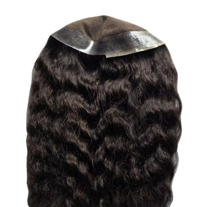 Topper de Cabello Humano Remy 100% con Ondas Profundas y Monofilamento para Mujer, Cabello Taz BD Importado de Bangladés - Product Image 1
