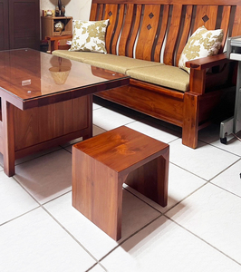 เก้าอี้ไม้สักทรงโมเดิร์นสไตล์เซาท์เวสเทิร์น รูปทรงตัวยูคว่ำ สำหรับอพาร์ทเมนต์ ร้านอาหาร ห้องรับประทานอาหาร ห้องนั่งเล่น เฟอร์นิเจอร์ระเบียง - Product Image 3