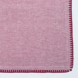 Tamaños personalizados 100% mantel de algodón con chambray Rosa 90x90cm 165Gsm tejido por fabricante indio - Product Image 3