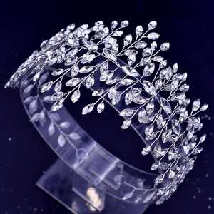 ที่คาดผมเจ้าสาว Bridella BHP237 สีเงินและสีแชมเปญประดับคริสตัล สำหรับงานแต่งงาน งานพรอม และงานพิธีการ - Product Image 6