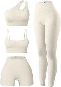 Yoga Legging y Yoga Crop Top Yoga 2 piezas Set Logotipo personalizado Mujeres Activewear Ropa deportiva Levantamiento de glúteos Cintura alta - Product Image 4