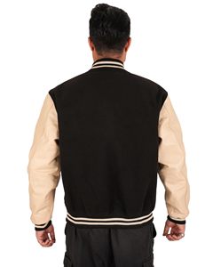Top Design Wholesale Custom Cotton Fleece <b>Baseball</b> <b>Jacket</b> <b>Men</b> Front Logo Winter Blank No Hooded - Product Image 5