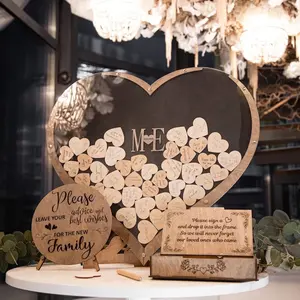 Wishing heart box gift with wishes for your lover signed congratulations at the wedding party Valentine's gift.